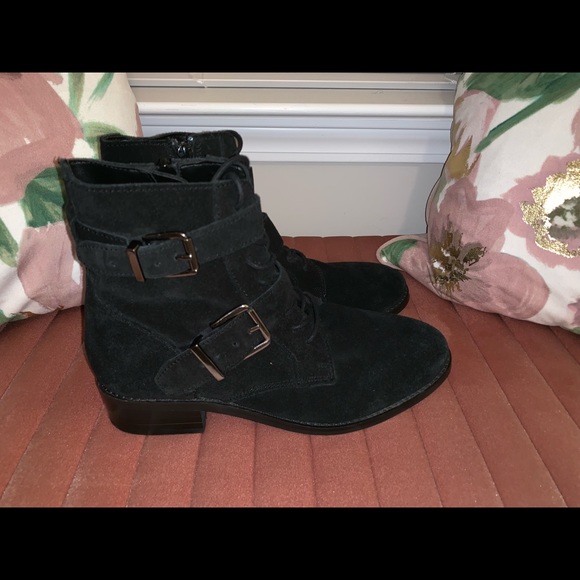 Suede moto boots - Picture 2 of 3